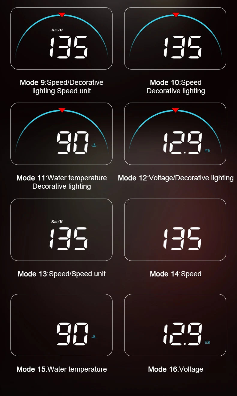 Hot Selling M8 Head up Display Car HUD Digital Speedometer Original OBD2 With Multiple Function
