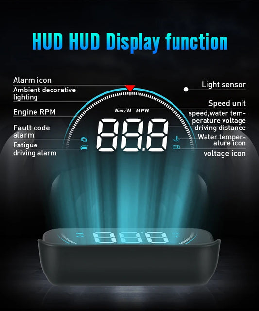 Hot Selling M8 Head up Display Car HUD Digital Speedometer Original OBD2 With Multiple Function